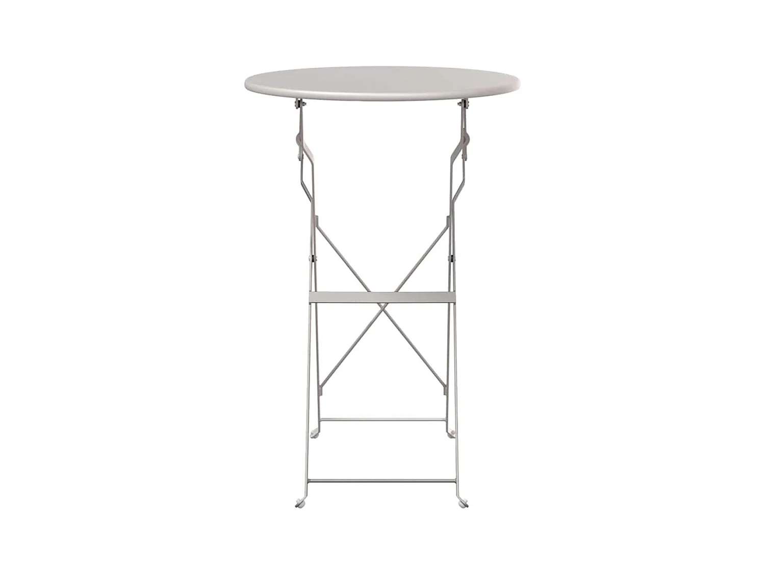 Table bistrot Beige Ø50x71 cm Acier revêtu de poudre