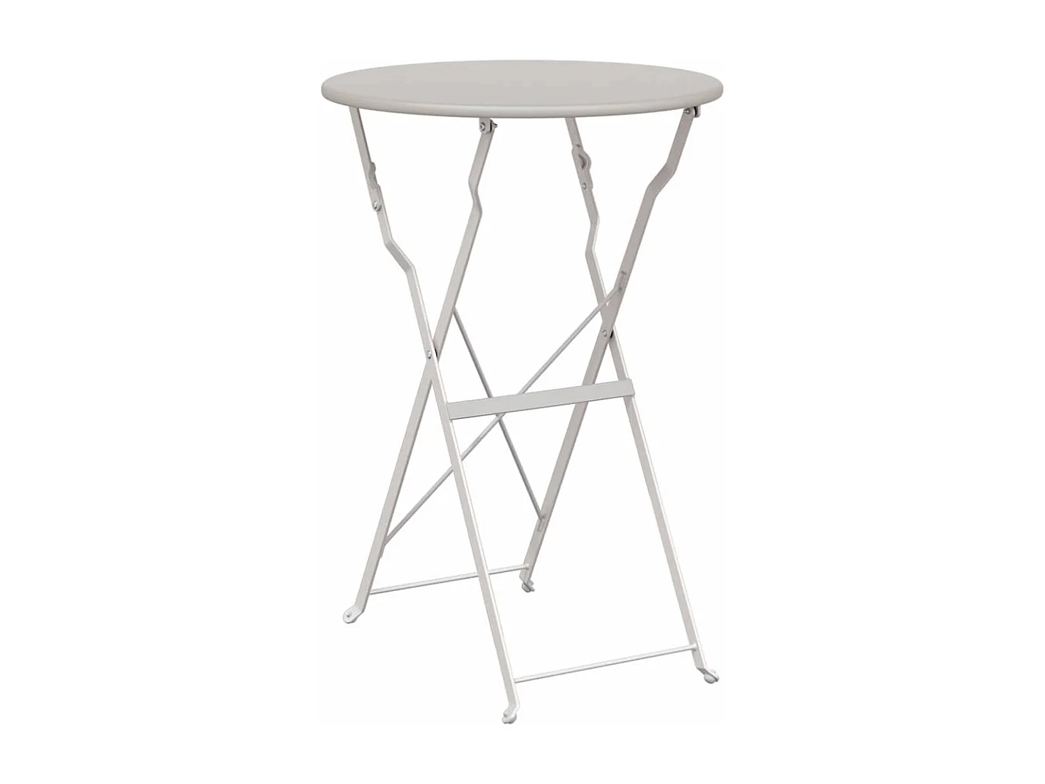 Table bistrot Beige Ø50x71 cm Acier revêtu de poudre