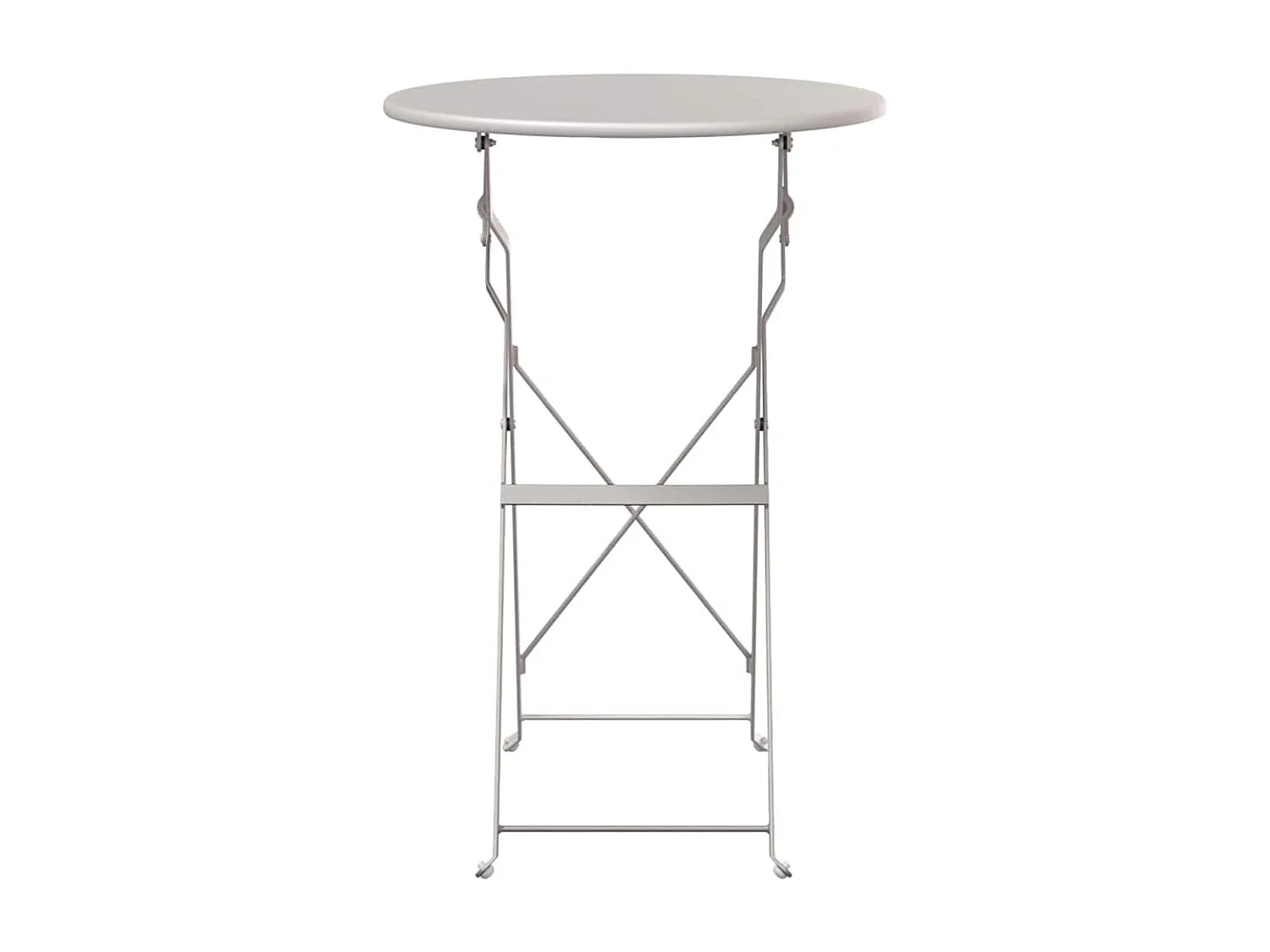 Table bistrot Beige Ø50x71 cm Acier revêtu de poudre