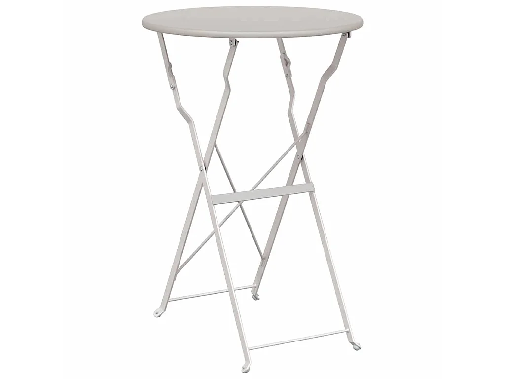 Beige bistrotafel Ø50x71 cm Gepoedercoat staal