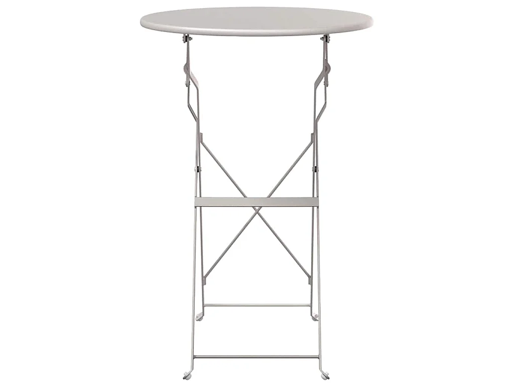 Beige bistrotafel Ø50x71 cm Gepoedercoat staal