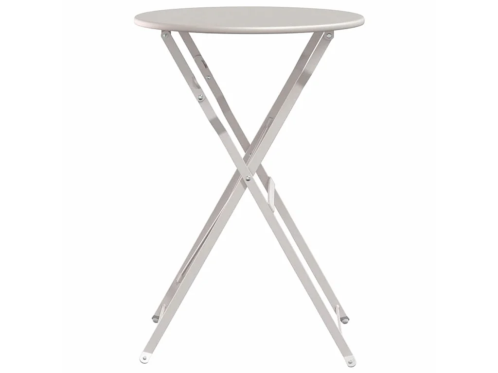 Beige bistrotafel Ø50x71 cm Gepoedercoat staal