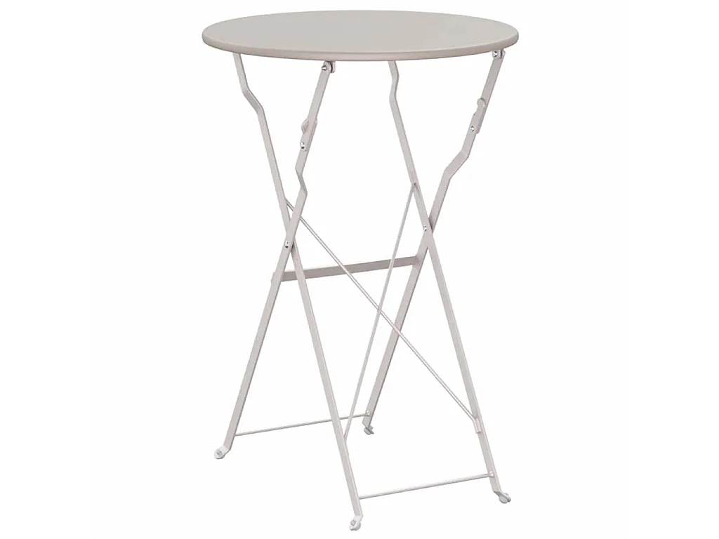 Beige bistrotafel Ø50x71 cm Gepoedercoat staal