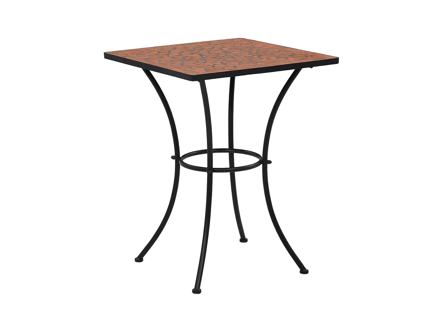 Mesa de bistró de mosaico de terracota de 60 cm de cerámica