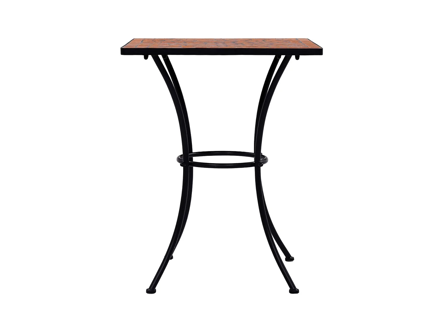 Mesa de bistró de mosaico de terracota de 60 cm de cerámica