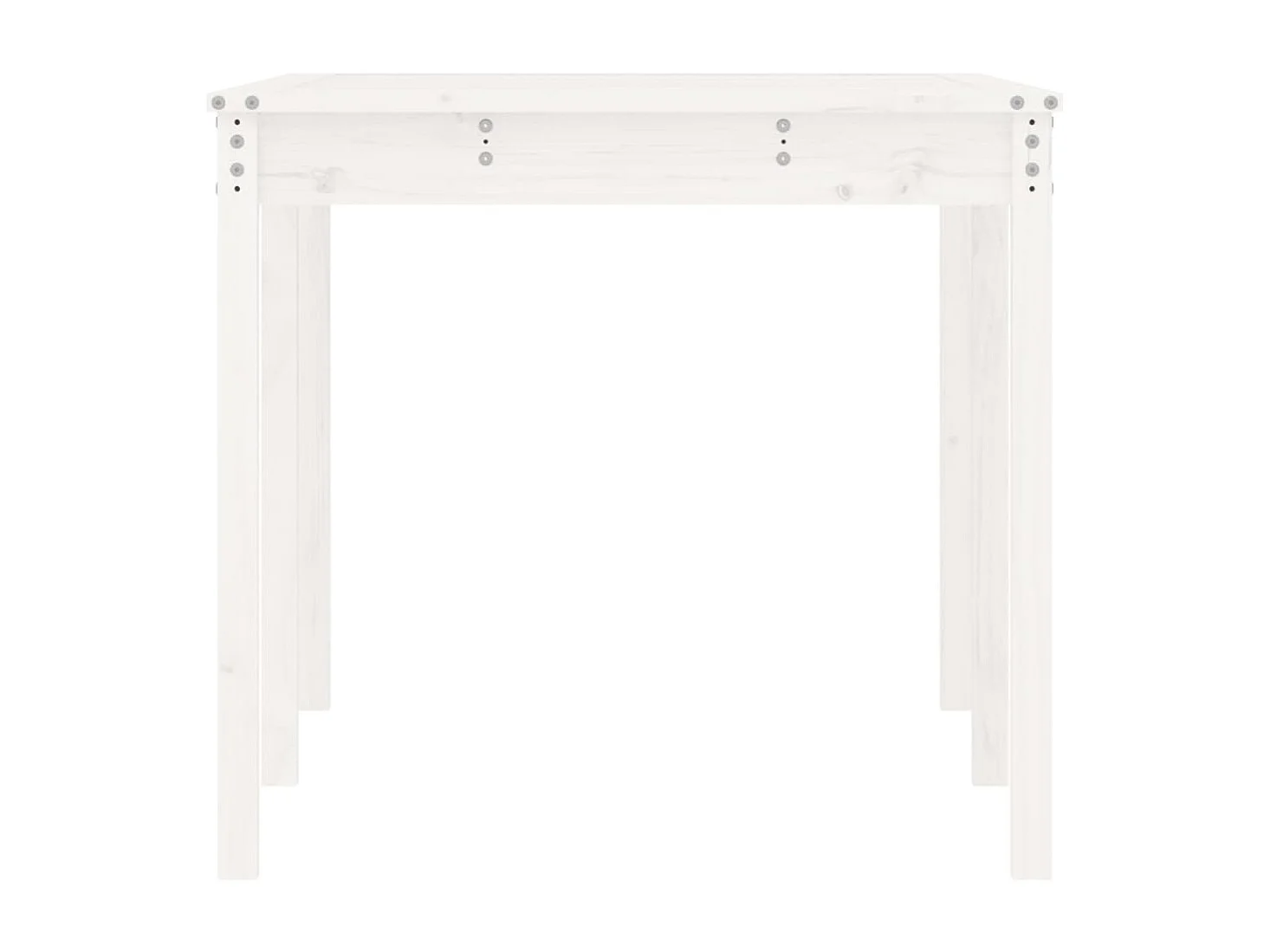 Tavolo da giardino bianco 159,5x82,5x76 cm in legno massello di pino