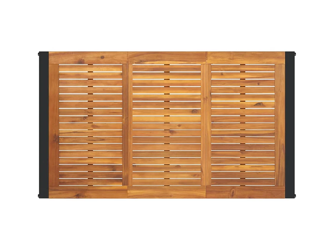 Table de jardin et pieds en forme de U 140x80x75 cm bois acacia