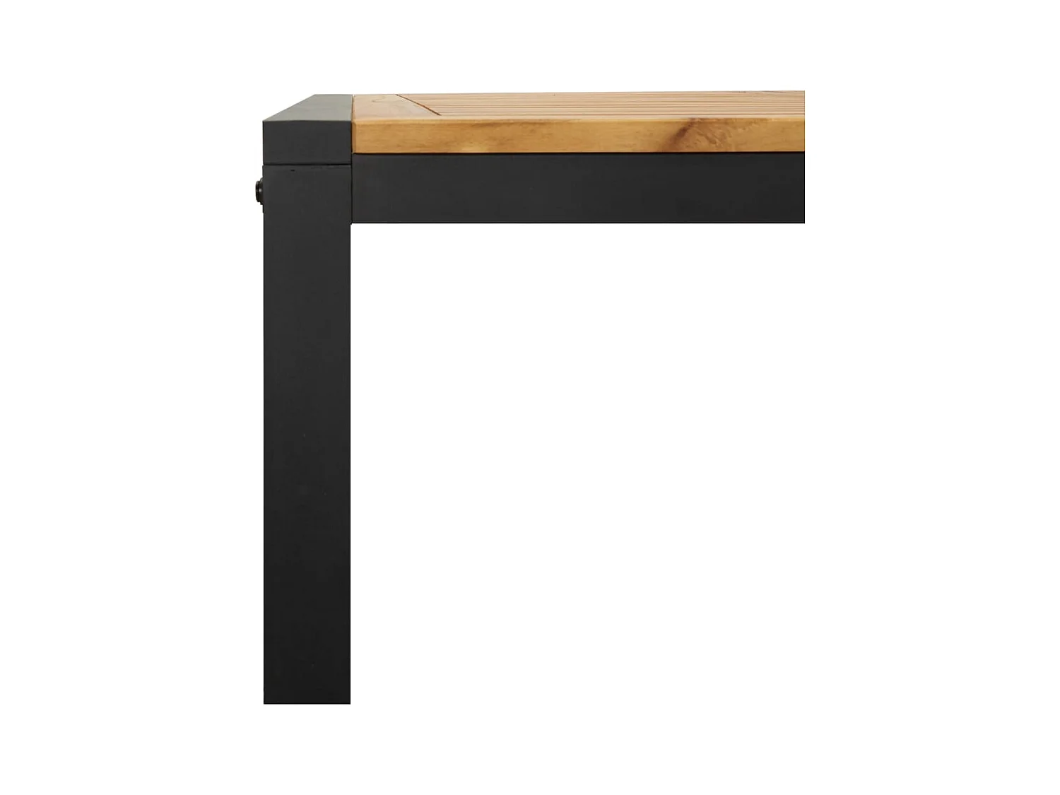 Table de jardin et pieds en forme de U 140x80x75 cm bois acacia