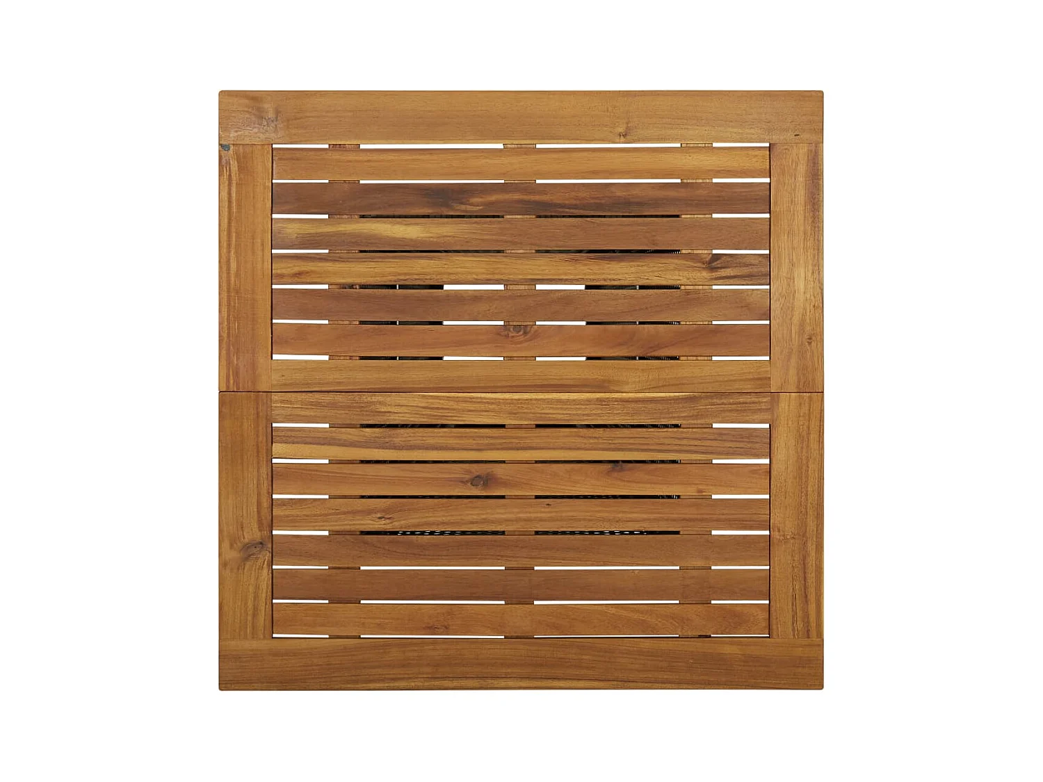 Grijze bartafel 80x80x110 cm Geweven hars en acaciahout