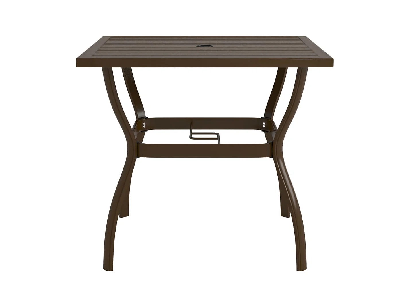 Bruine tuintafel 81,5x81,5x72 cm Staal