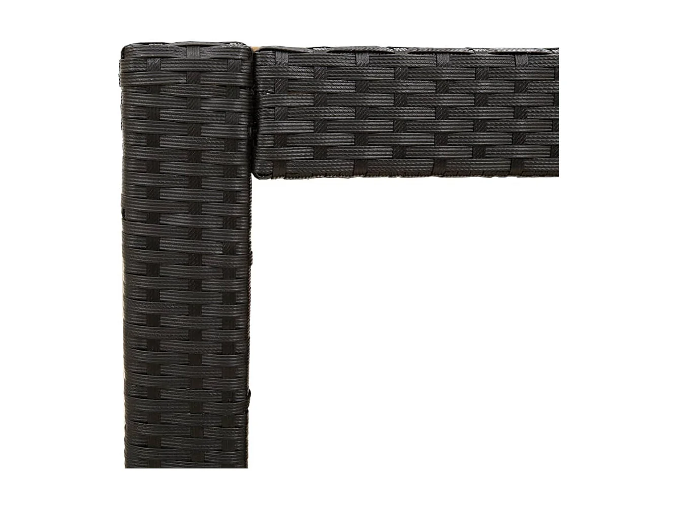 Mesa auxiliar de jardín con tablero de madera negra 60x40x75 cm