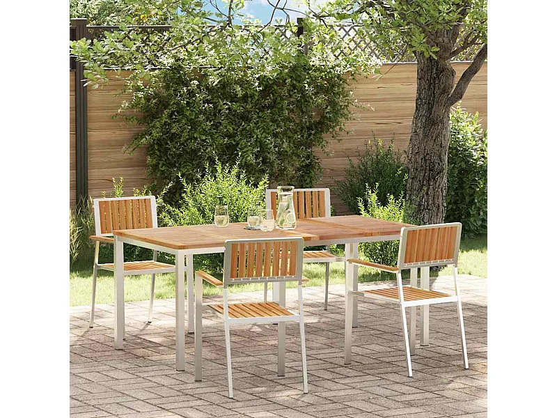 Juego de comedor de jardín de 5 piezas