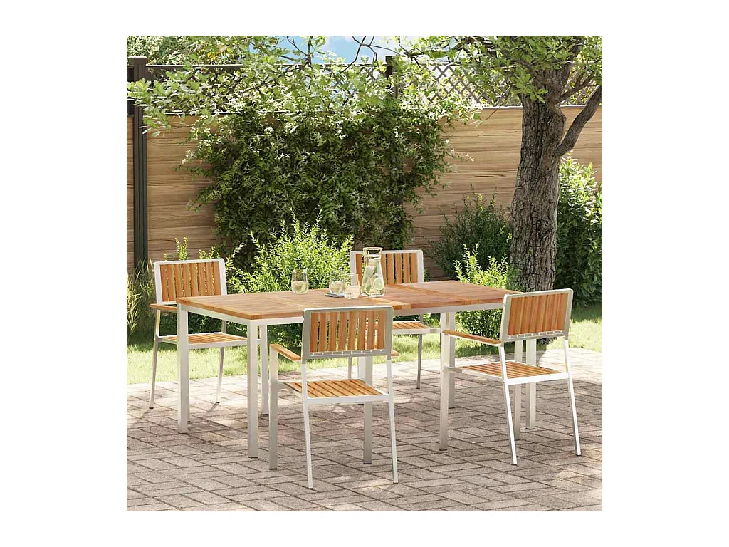 Juego de comedor de jardín de 5 piezas