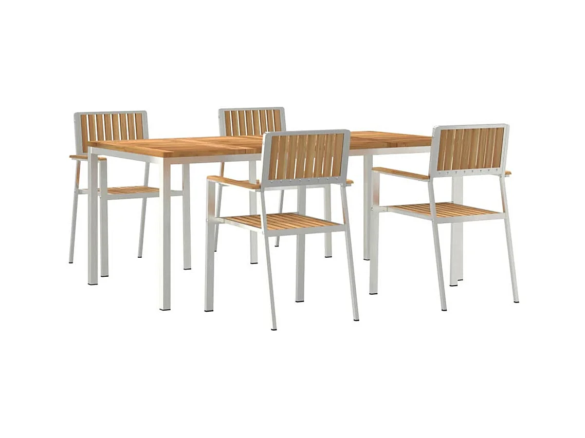 Juego de comedor de jardín de 5 piezas