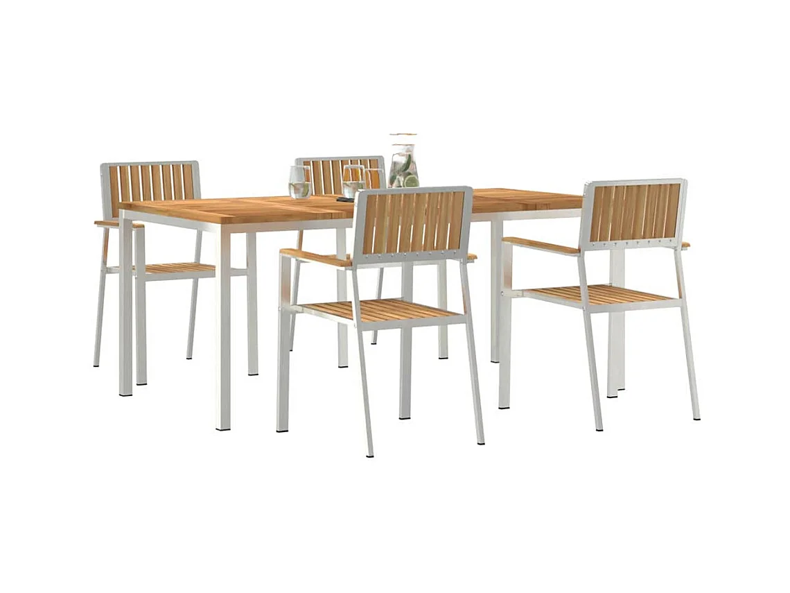 Juego de comedor de jardín de 5 piezas