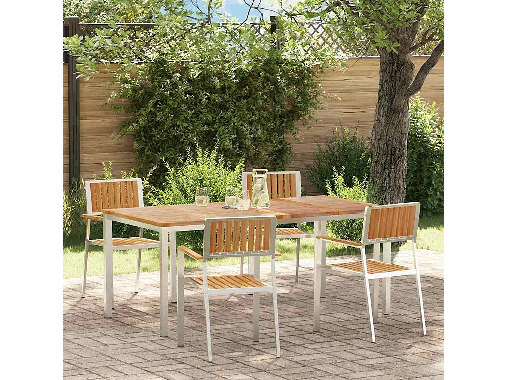 Juego de comedor de jardín de 5 piezas