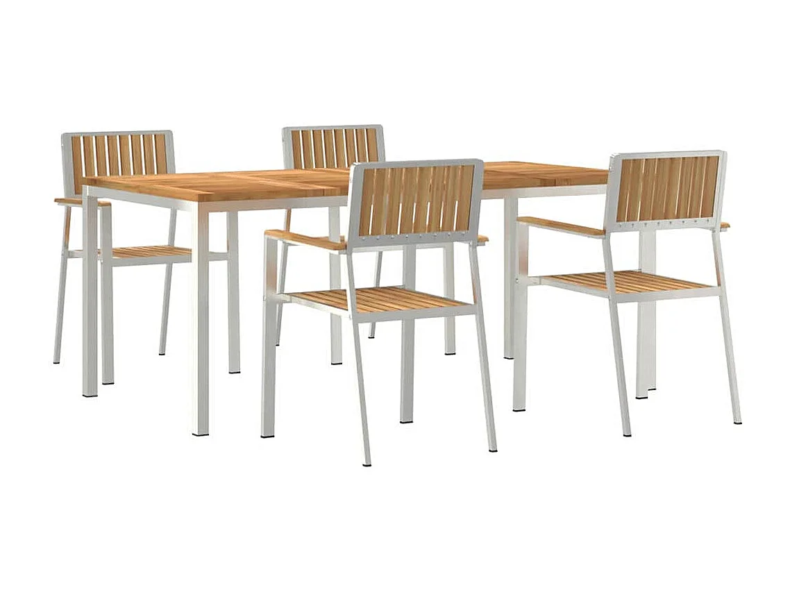 Juego de comedor de jardín de 5 piezas