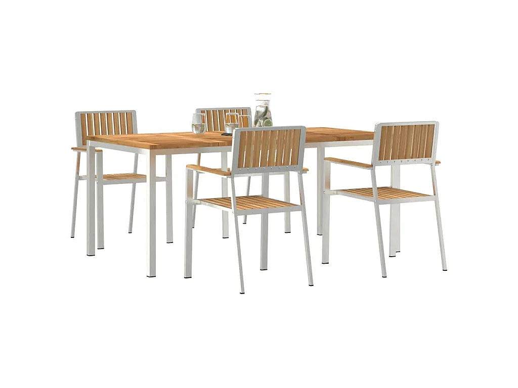 Set da pranzo da giardino da 5 pezzi