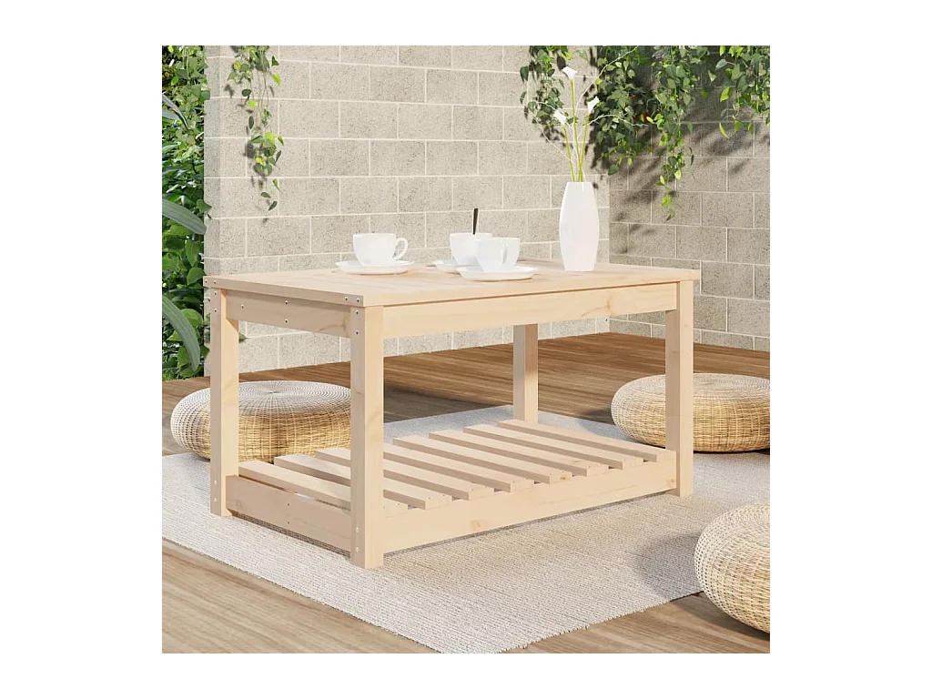 Mesa de jardín 82,5x50,5x45 cm madera maciza de pino