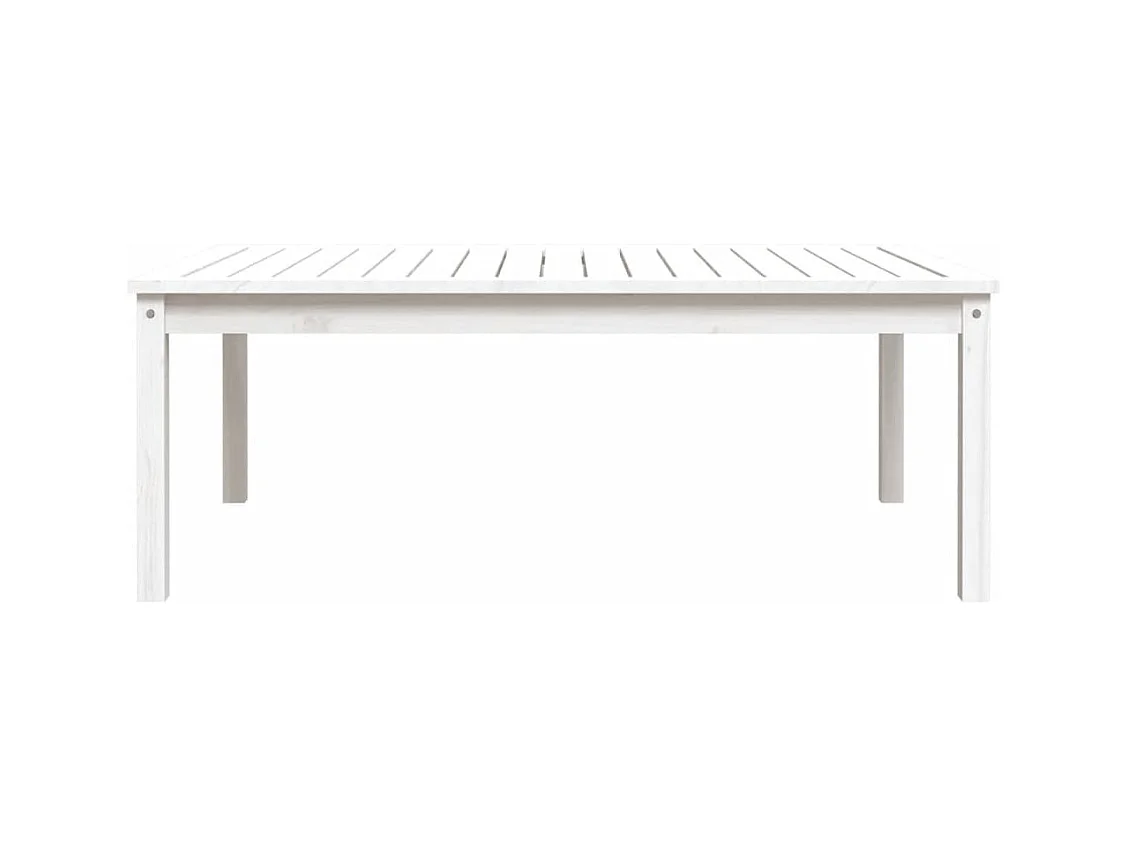 Witte tuintafel 121x82,5x45 cm massief grenenhout