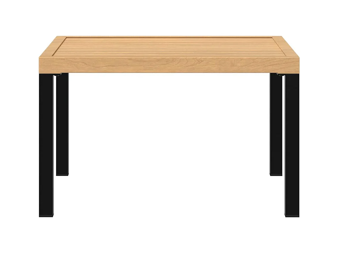 Zwarte tuinsalontafel 65x65x40 cm aluminium