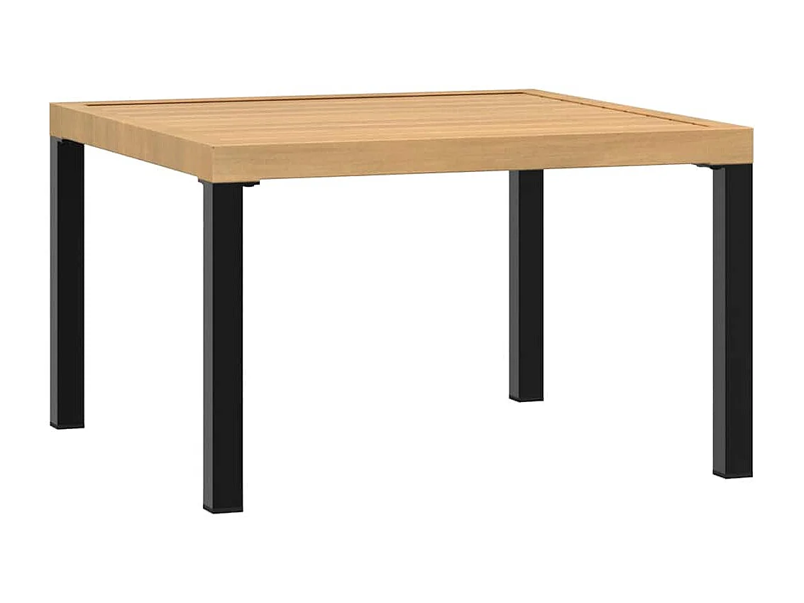 Mesa de centro de jardín negra 65x65x40 cm aluminio