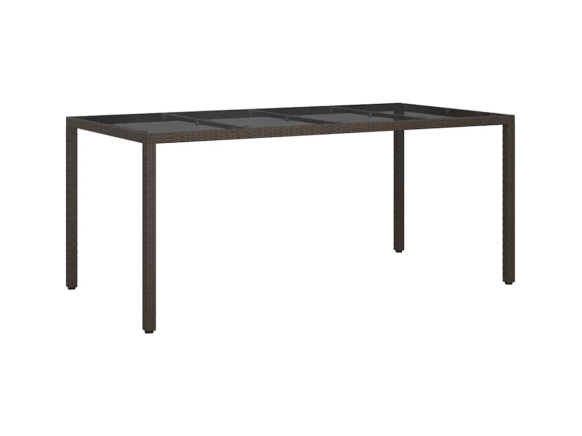 Tuintafel Bruin 190 x 90 x 75 cm Polyrotan