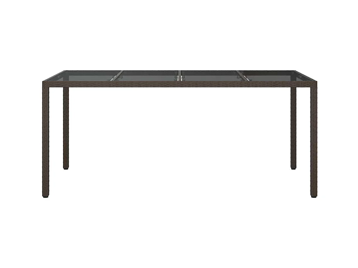 Tuintafel Bruin 190 x 90 x 75 cm Polyrotan