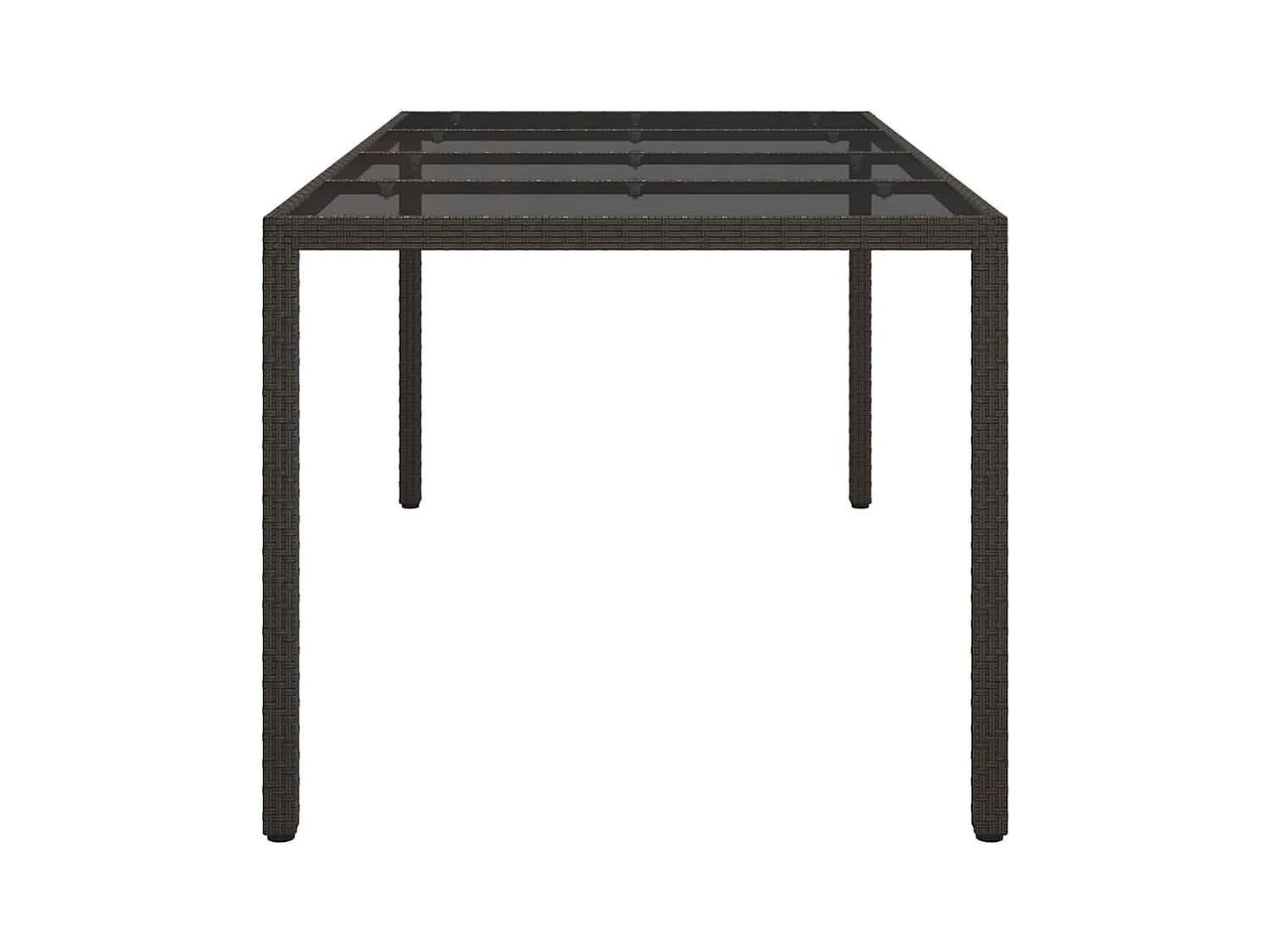 Tuintafel Bruin 190 x 90 x 75 cm Polyrotan