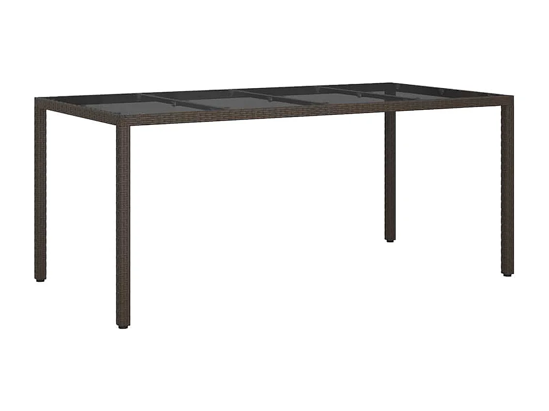 Mesa de comedor de jardín Marrón 190 x 90 x 75 cm Ratán sintético