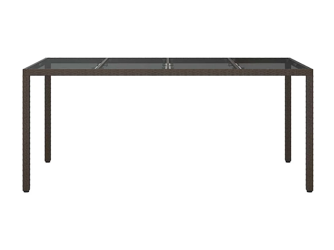 Mesa de comedor de jardín Marrón 190 x 90 x 75 cm Ratán sintético