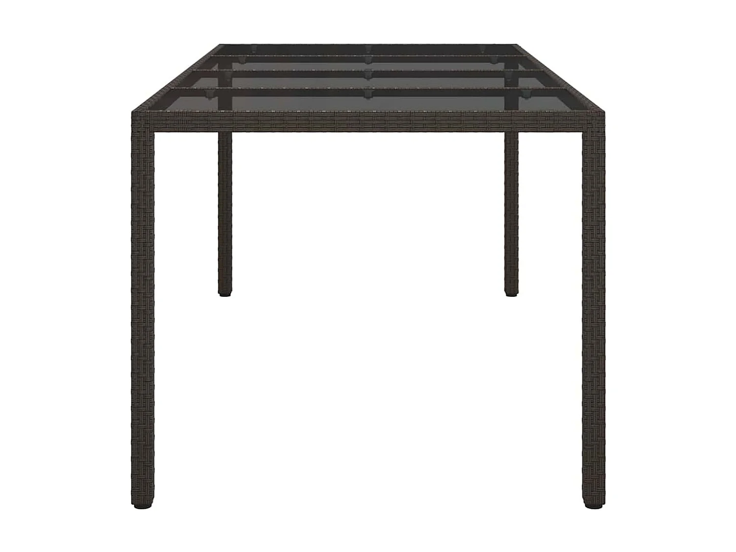 Mesa de comedor de jardín Marrón 190 x 90 x 75 cm Ratán sintético