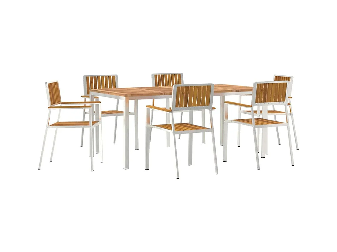 Set da pranzo da giardino da 7 pezzi