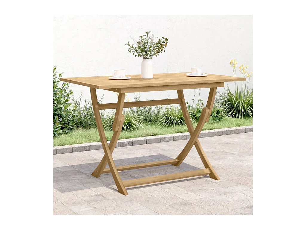 Table pliable de jardin 120x70x75 cm bois d'acacia solide