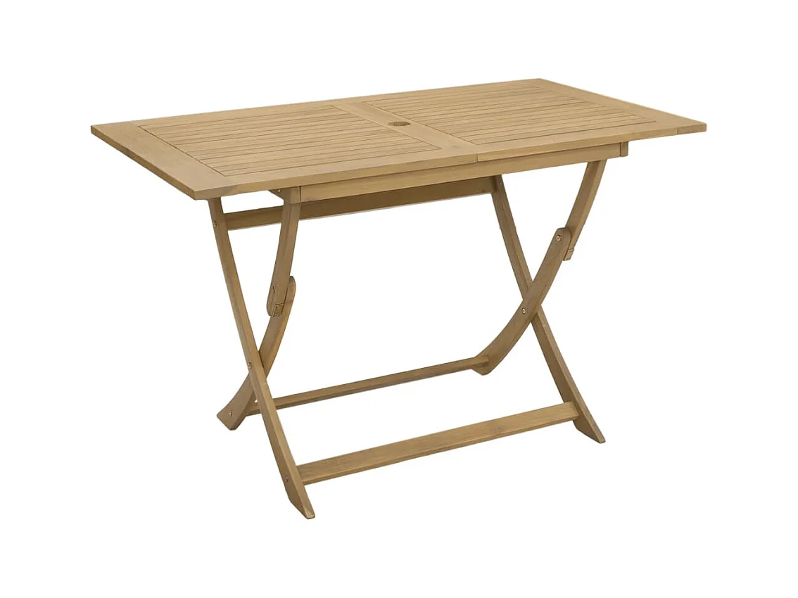Table pliable de jardin 120x70x75 cm bois d'acacia solide