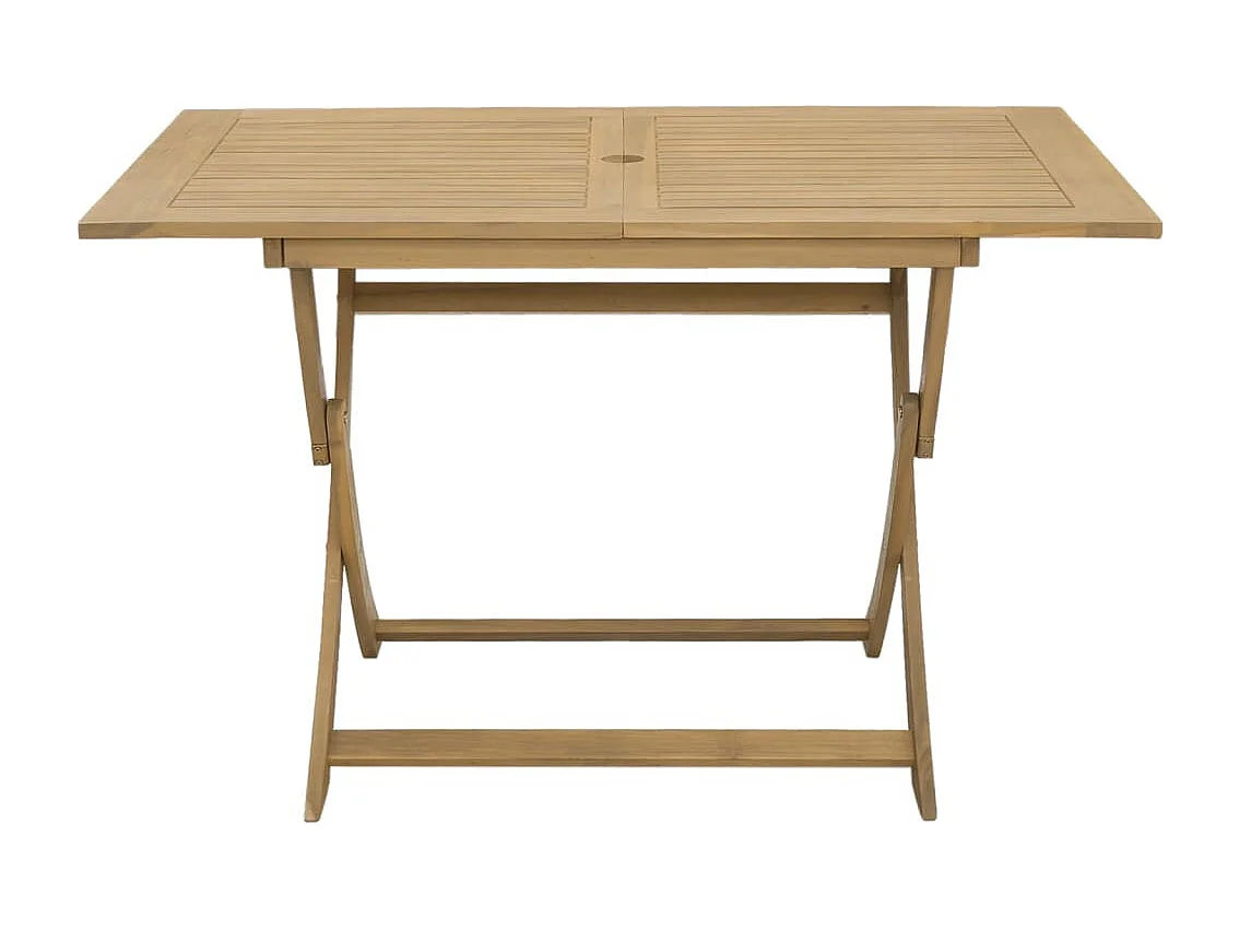 Mesa de jardín plegable 120x70x75 cm madera maciza de acacia