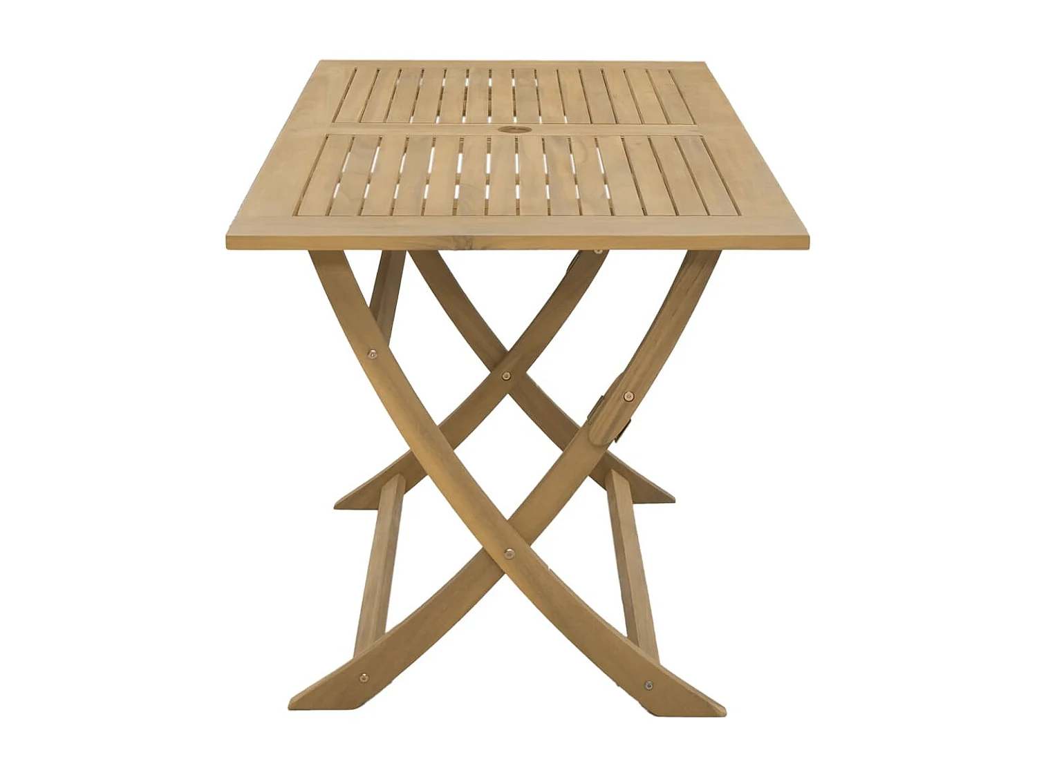 Mesa de jardín plegable 120x70x75 cm madera maciza de acacia
