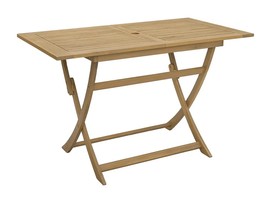 Mesa de jardín plegable 120x70x75 cm madera maciza de acacia