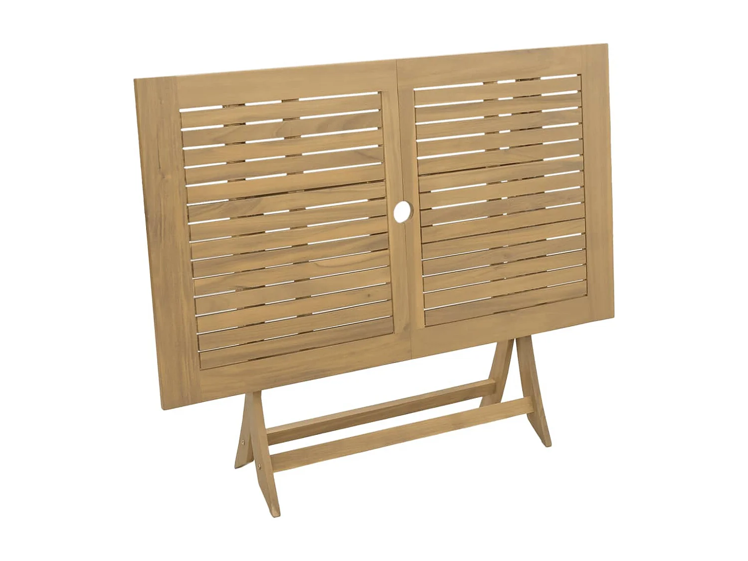 Mesa de jardín plegable 120x70x75 cm madera maciza de acacia