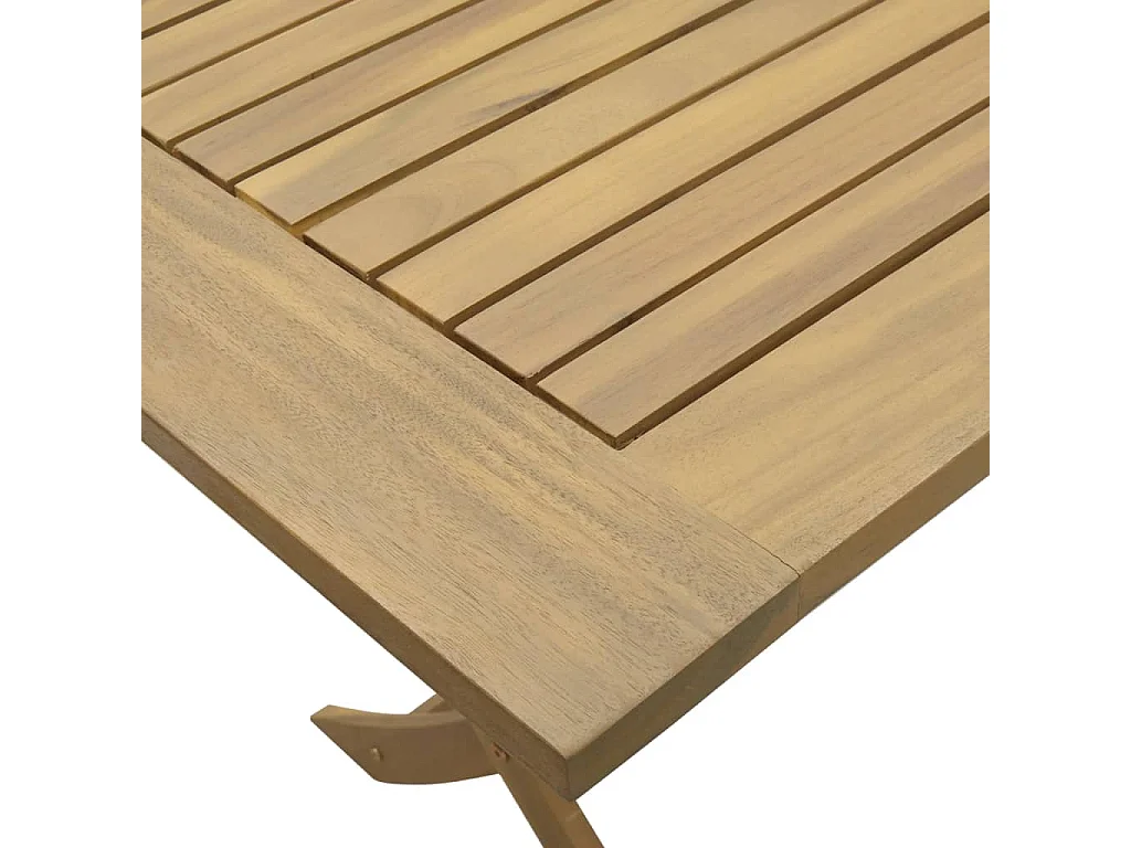 Mesa de jardín plegable 120x70x75 cm madera maciza de acacia