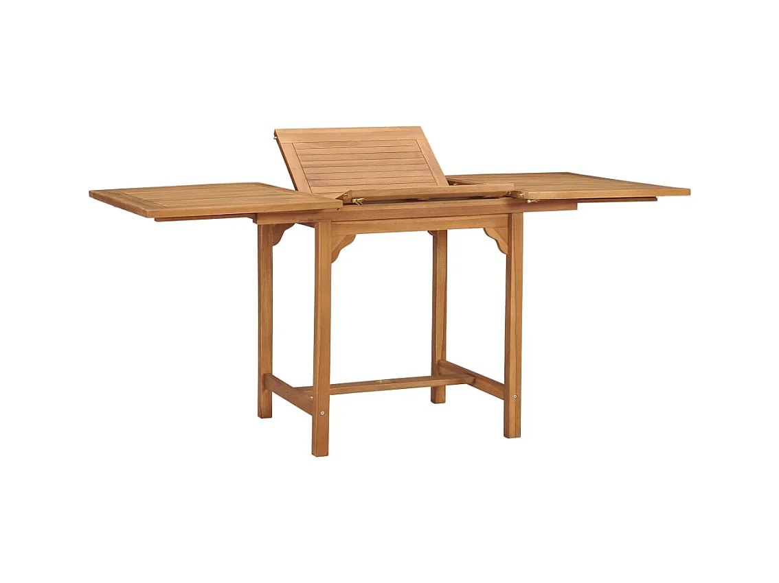Uitschuifbare tuintafel (110-160)x80x75 cm Massief teakhout