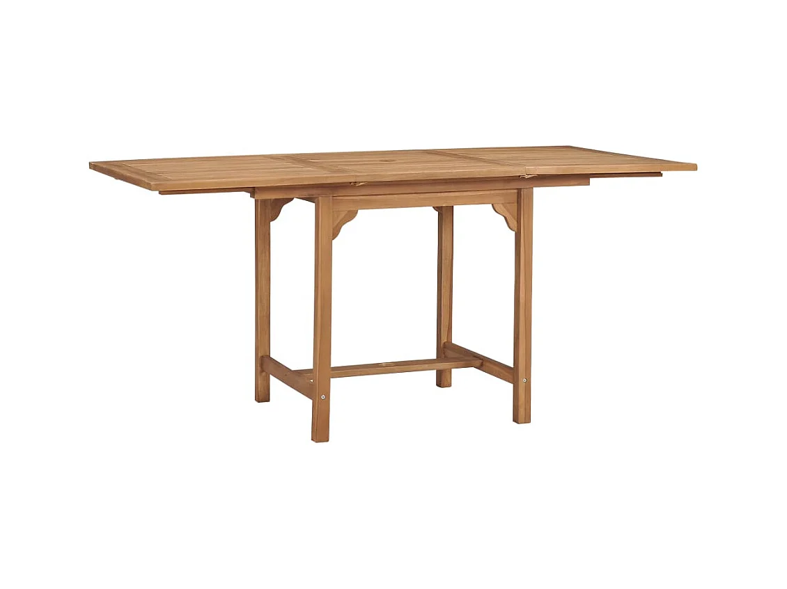 Uitschuifbare tuintafel (110-160)x80x75 cm Massief teakhout