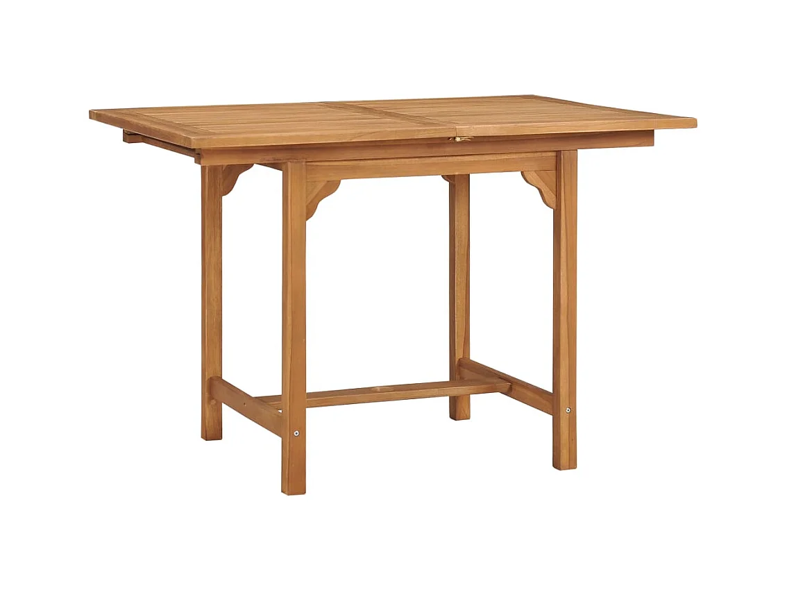 Uitschuifbare tuintafel (110-160)x80x75 cm Massief teakhout