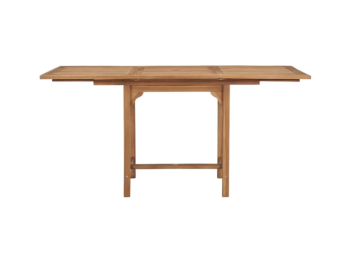 Uitschuifbare tuintafel (110-160)x80x75 cm Massief teakhout