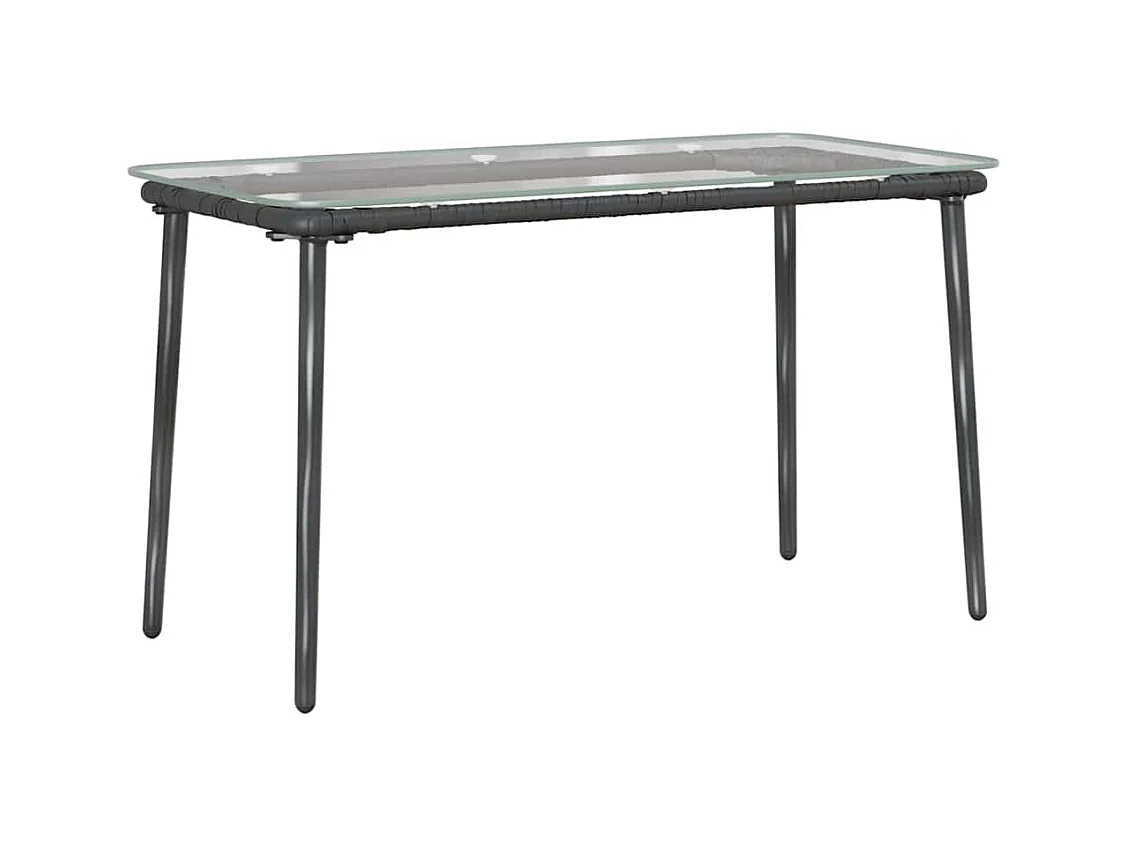 Table de Jardin Noir 80 x 40 x 45.5 cm Poly rotin