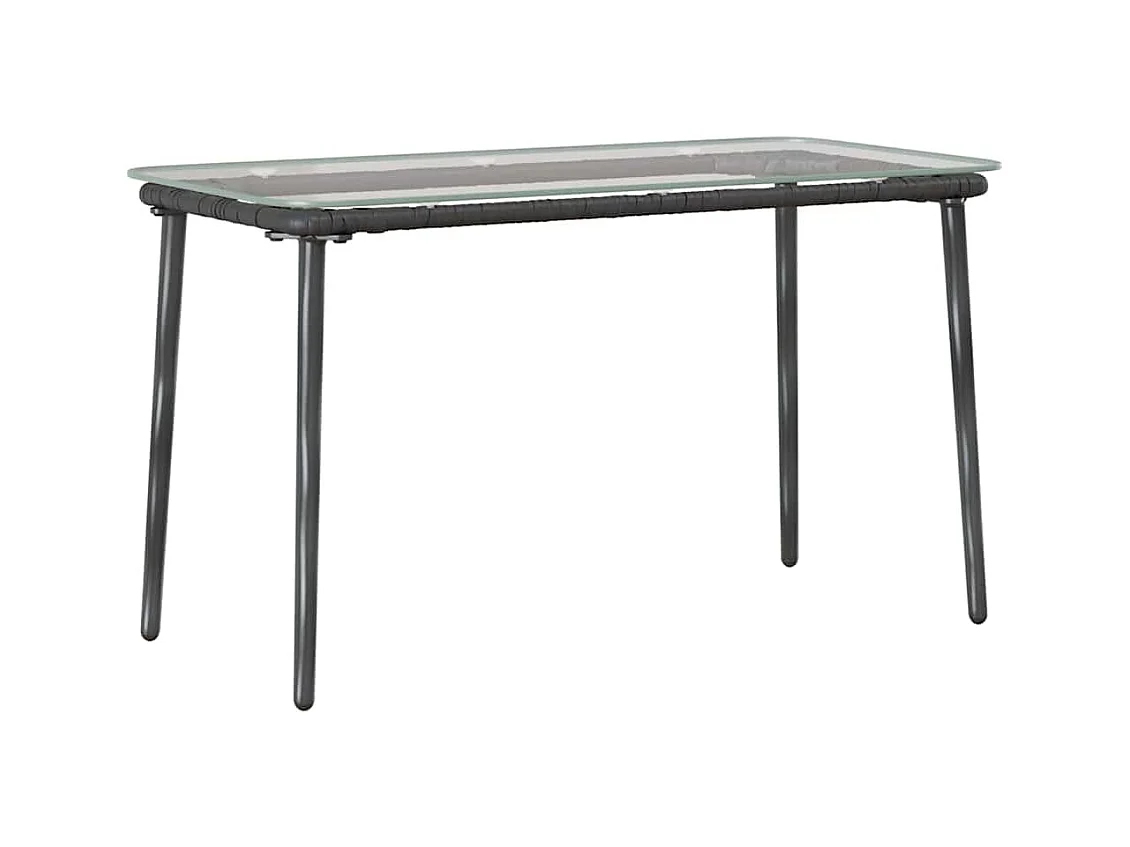 Table de Jardin Noir 80 x 40 x 45.5 cm Poly rotin