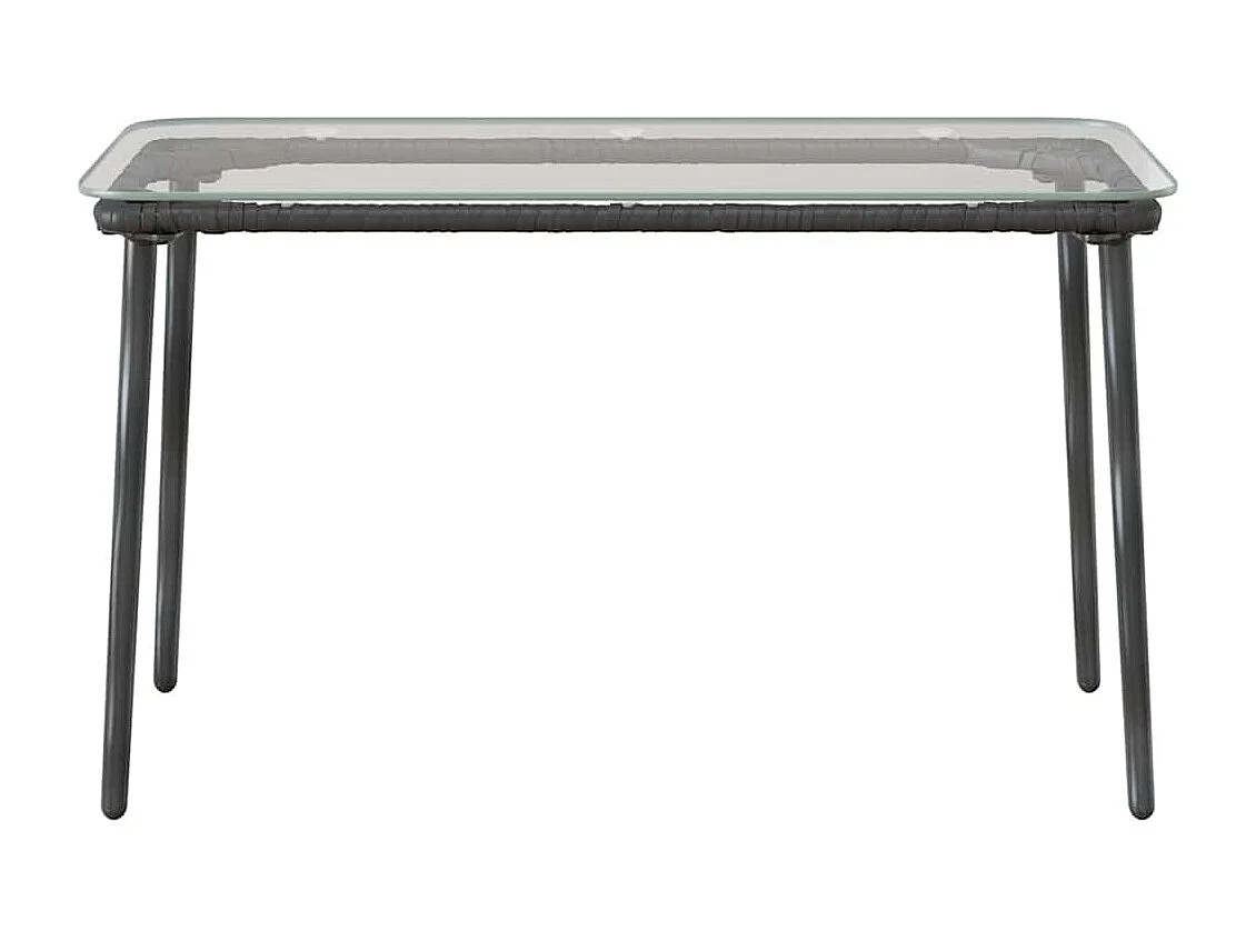 Table de Jardin Noir 80 x 40 x 45.5 cm Poly rotin
