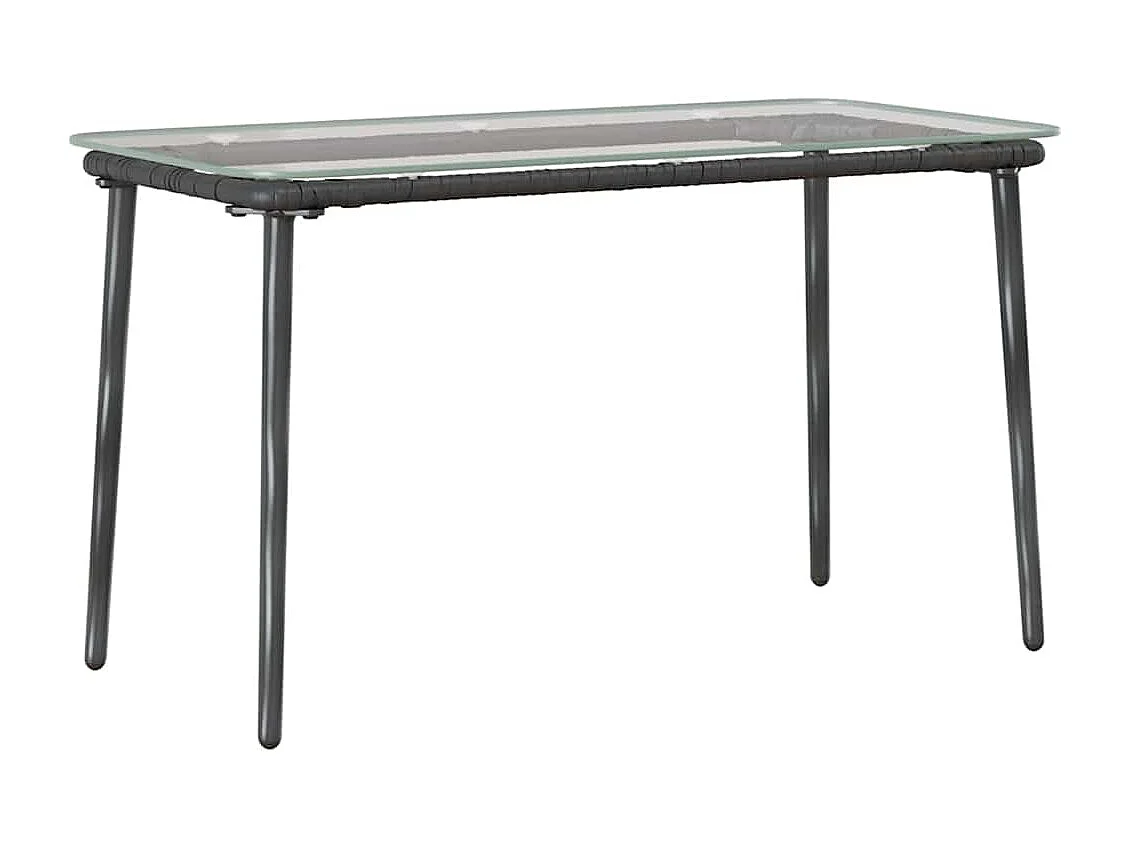 Table de Jardin Noir 80 x 40 x 45.5 cm Poly rotin