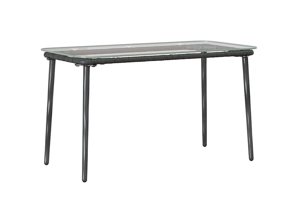 Tavolo da giardino nero 80 x 40 x 45,5 cm in polyrattan