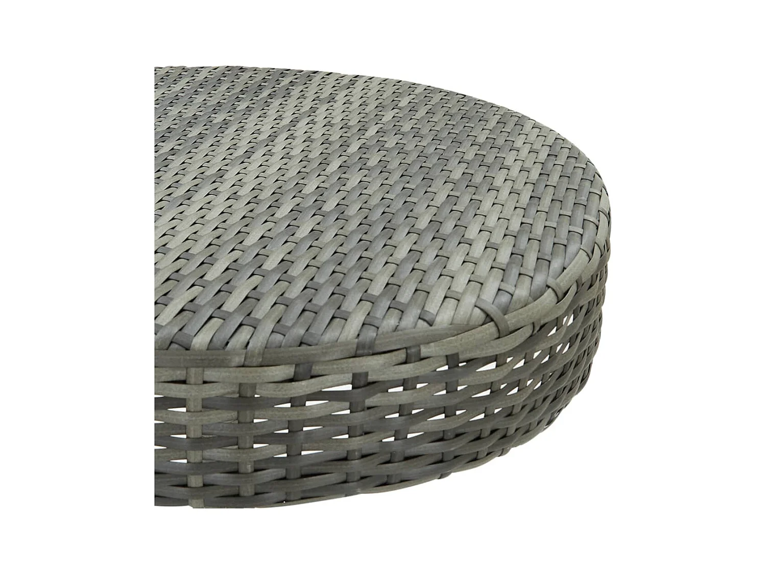 Grijze tuintafel 60,5x106 cm geweven hars